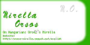 mirella orsos business card